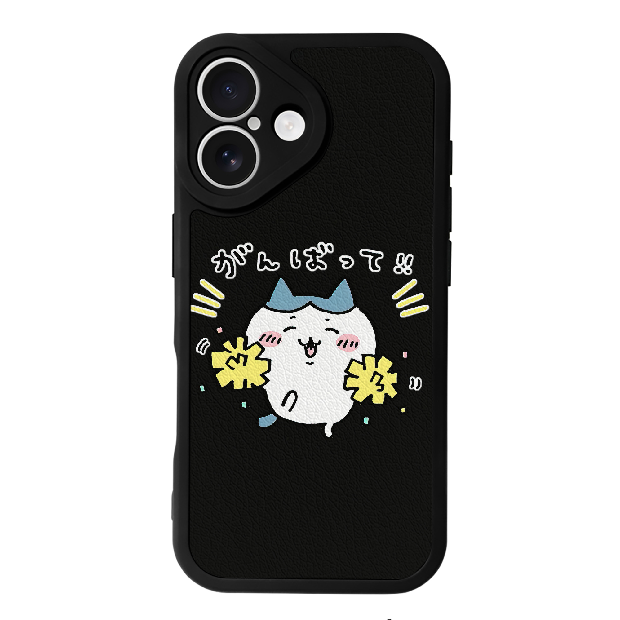 （画像用） ちいかわ ハチワレ Chii-kawa hachiware 【iPhone 16シリーズ対応】シリコンスマホケース（レザー調） 材質：シリコン